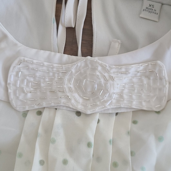 Green Poka Dot Blouse - Picture 3 of 5